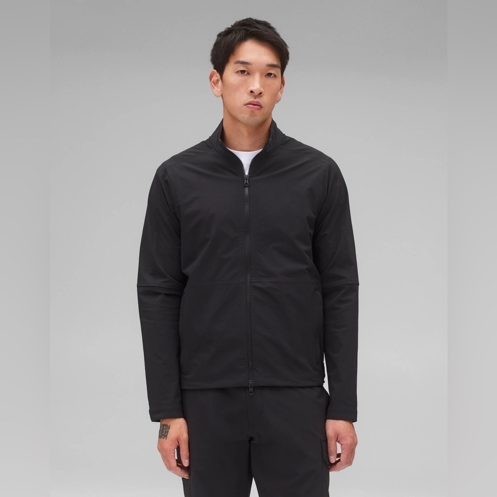 Reigning Champ Black Lightweight NYLON OXFORD TEAM JACKET